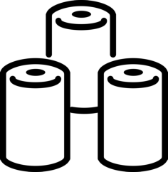 Paper Rolls Outline Craft Design Svg File, Free Vectors File